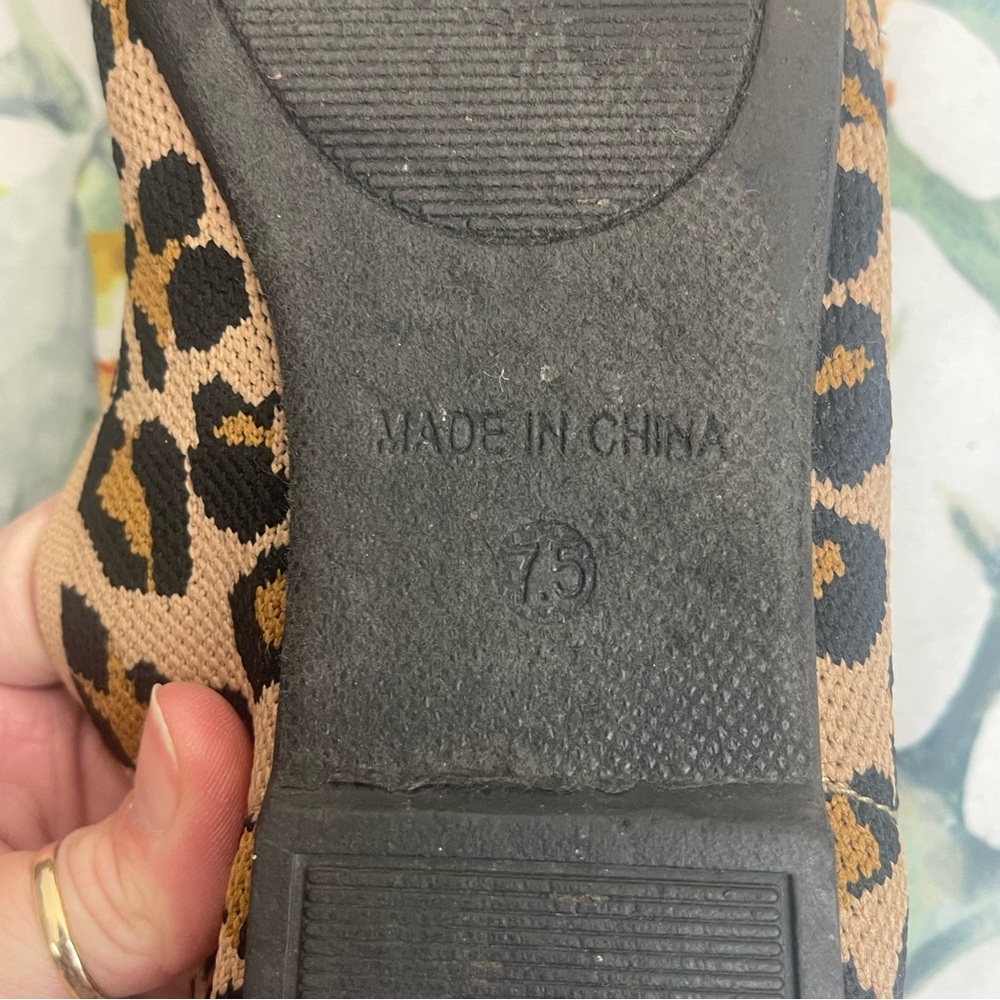 Steve Madden Sabin leopard print knit flats - Picture 3 of 6